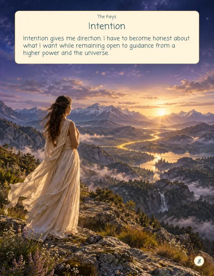 Intention — original illustrated book page