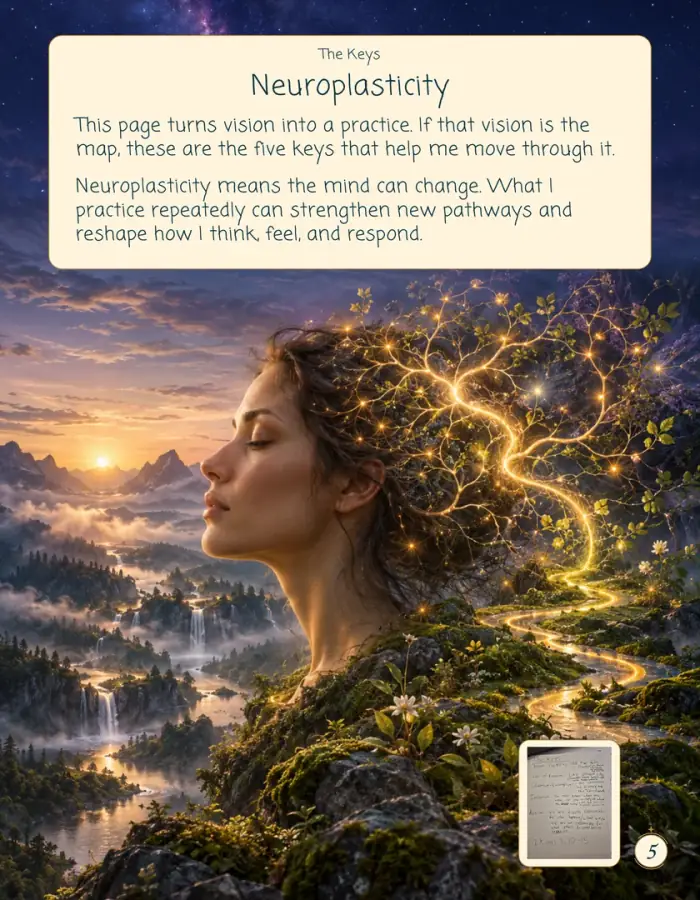 Neuroplasticity — original illustrated book page